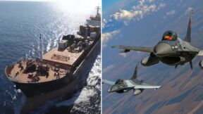 Brod, tanker, avion, lovac, ratni avion, NATO avion, F16