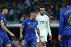 Kilijan Mbape i Santi Kazorla na utakmici Real Madrid Ovijedo