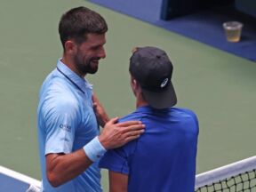 Novak Đoković i Zakari Svajda na US openu.