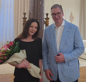 Aleksandar Vučić i Ketrin Zita Džouns