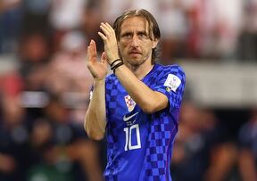 Luka Modrić u dresu Hrvatske.