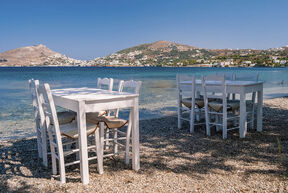 Restoran na plaži Alinda na ostrvu Leros u Grčkoj