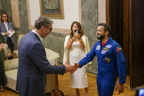Aleksandar Vučić sa ministrom omladine UAE i prvim arapskim astronautom