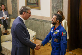 Aleksandar Vučić sa ministrom omladine UAE i prvim arapskim astronautom