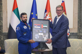 Aleksandar Vučić sa ministrom omladine UAE i prvim arapskim astronautom