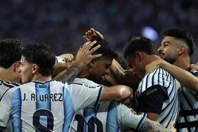 Slavlje fudbalera Argentine protiv Zelenortskih Ostrva.