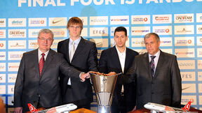 Željko Obradović, Dimitris Dijamantidis, Andrej Kirilenko i Jonas Kazlauskas na fajnal foru Evrolige