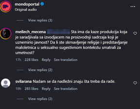 Faraon komentari MONDO Instagram