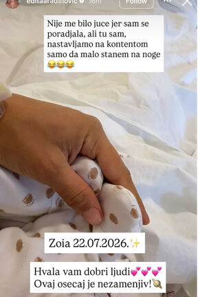 Edita Aradinović prva slika porodilište beba.jpg