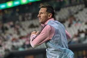 Lionel Mesi se zagreva u dresu Inter Majamija