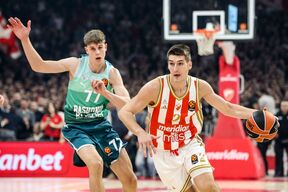 Stefan Joksimović i Stefan Miljenović na utakmici Baskonije i Crvene zvezde