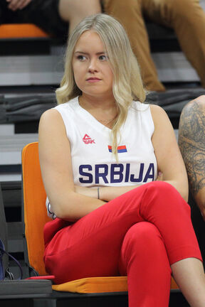 Natalija Jokić na utakmici reprezentacije Srbije
