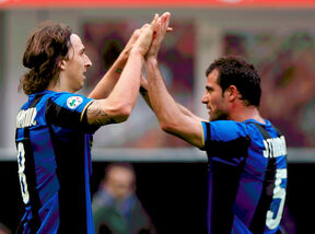 Dejan Stanković i Zlatan Ibrahimović slave gol u Interu