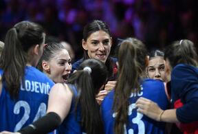 Tijana Bošković slavi pobedu Srbije u Beogradskoj areni