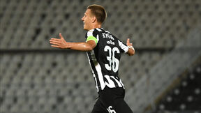Ognjen Ugrešić proslavlja gol u dresu Partizana