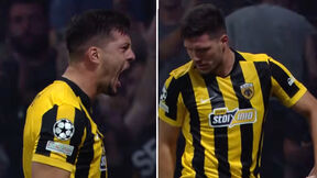 Luka Jović slavi gol za AEK protiv Levskog