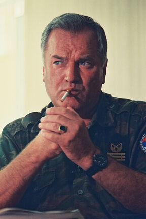 Ratko Mladić daje intervju za Asošijeted pres u Banjaluci 1995