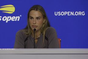 Arina Sabalenka na konferenciji za medije