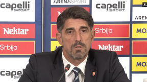 Veljko Paunović u sakou na konferenciji za medije reprezentacije Srbije.