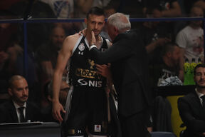 Željko Obradović i Aleksa Avramović na utakmici u Pioniru
