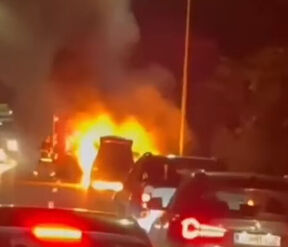 Zapaljen auto na putu za Užice