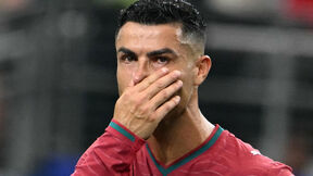 Kristijano Ronaldo se drži za nos i plače.
