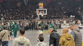 Geršon Jabusele na zagrevanju pred Partizan Panatinaikos