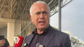 Zvezdan Terzić daje izjavu posle poraza Zvezde od Lugana.