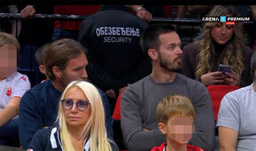 Mirko Ivanić i Aleksandar Katai na utakmici Zvezda Pariz u Evroligi