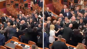 tuča u albanskom parlamentu