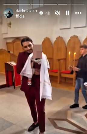 Darko Lazić krstio kumu dete 1.jpg