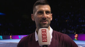 Novak Đoković daje izjavu na nemačkom jeziku.