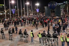 Navijači Crvene Zvezde uoči meča protiv Galatasaraja u okviru Evrolige