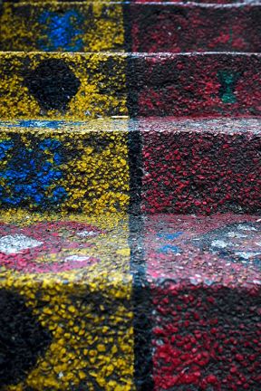 Stepenice ukrašene grafitima u Beogradu