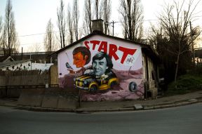 Dragan Nikolić - Flojd, grafit u Beogradu