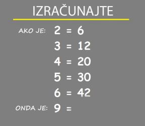 Mozgalica Brojevi Matematički zadatak