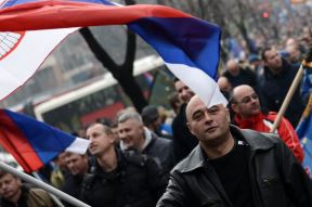 Protest vojnog sindikata u Beogradu