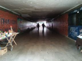 Beograd - osvetljen podzemni prolaz kod Ušća