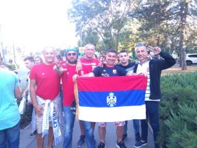 Navijači i atmosfera u Budimpešti na Srbija Hrvatska