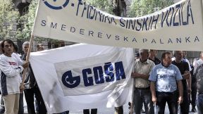 Radnici Goše - štrajk u Beogradu