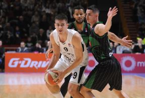 Miroslav Muta Nikolić posle meča Partizan - Olimpija 77-78