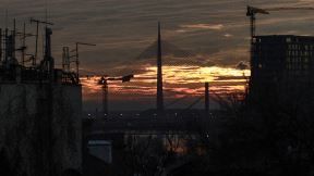Zalazak sunca Beograd Fotografije