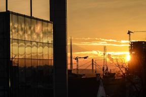 Zalazak sunca Beograd Fotografije