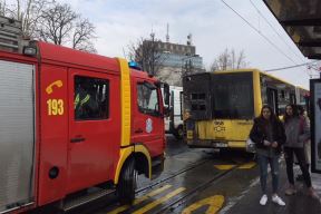 Zapalio se autobus 31 kod Hrama Svetog Save
