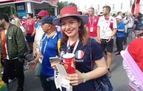 Danska - Francuska, navijači ispred stadiona Lužnjiki FOTO