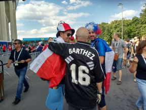 Danska - Francuska, navijači ispred stadiona Lužnjiki FOTO