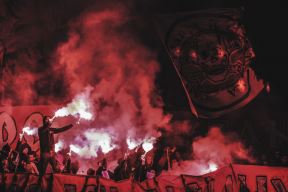 Grobari korteo pred 160 večiti derbi Zvezda - Partizan FOTO