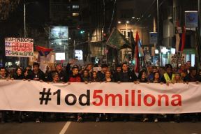 Beograd 15. protest Jedan od pet miliona