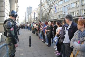 Protest opozicije govor Vučića