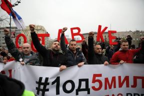 Protest opozciije u Beogradu - 13. april